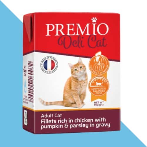 פרמיו דליקט בקרטונית עוף עם דלעת ופטרוזיליה ברוטב לחתול בוגר 190 גרם