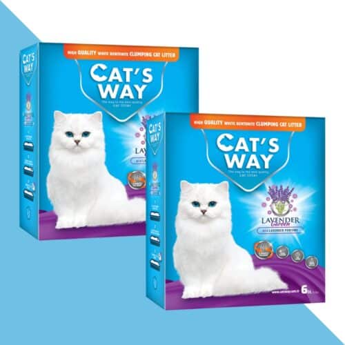 2 חבילות חול מתגבש לחתול בניחוח לוונדר 6 ליטר Cats Way