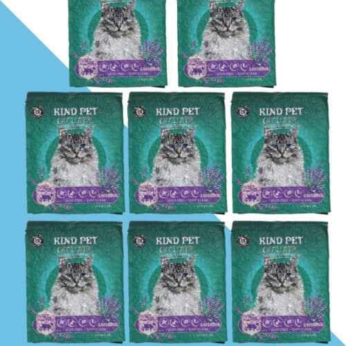 8 יח' חול סויה לחתול בניחוח לוונדר 6 ליטר ליח' KIND PET