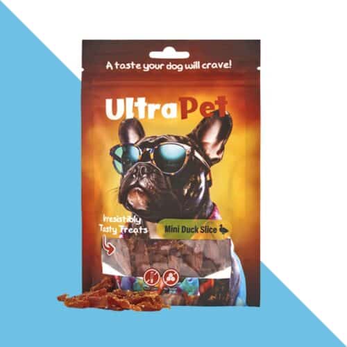 חטיף לכלב מיני רצועות ברווז 80 גרם ULTRA PET