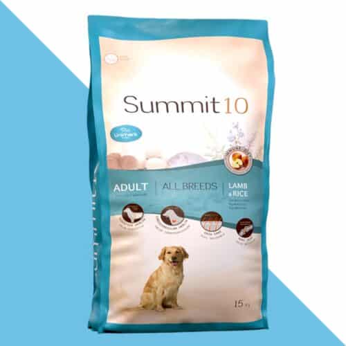 סאמיט 10 כבש ואורז לכלב בוגר 15 ק"ג summit10