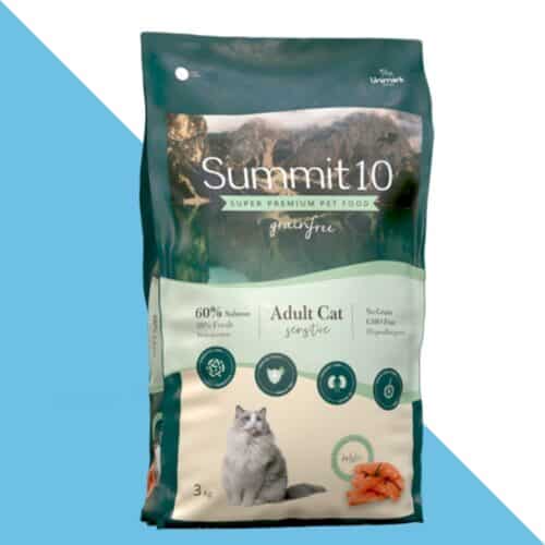 סאמיט 10 סלמון ללא דגנים לחתול בוגר 3 ק"ג summit10