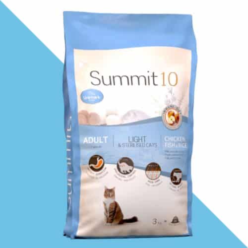 סאמיט 10 עוף ואורז לחתול סטרייליז/לייט 3 ק"ג summit10