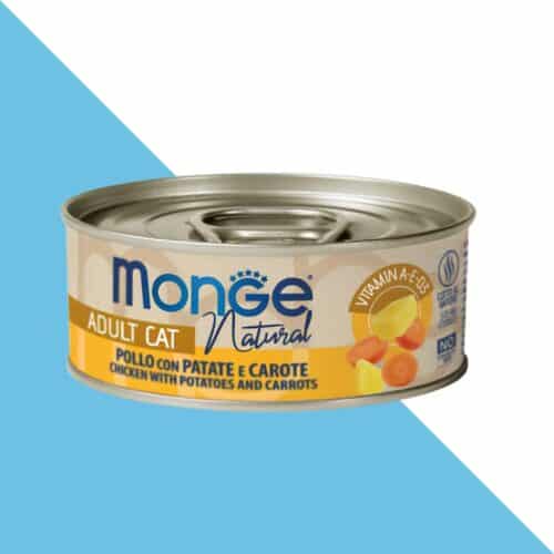 מונג מעדן לחתול נאטורל עוף גזר ותפו"א 80 גרם MONGE